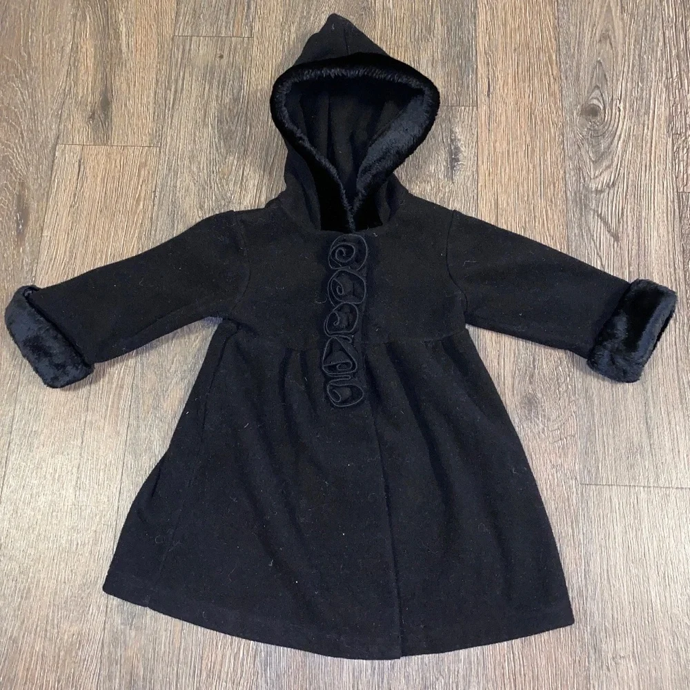 Girls Starting Out 18 months black dress coat